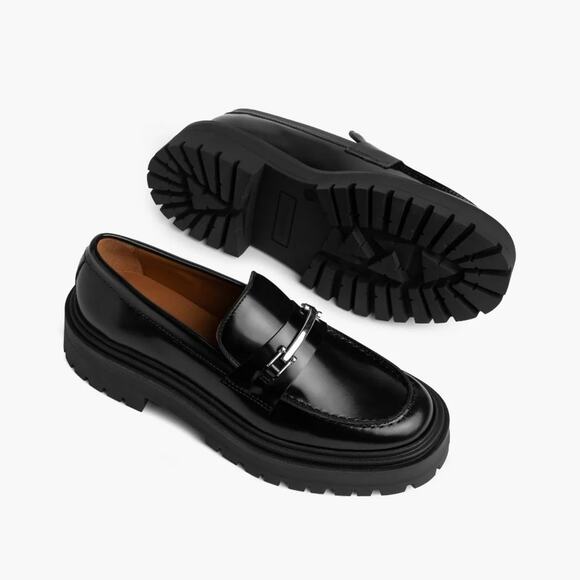 Thursday Boot Company Black Chunky Loafers - Picture 2 of 4